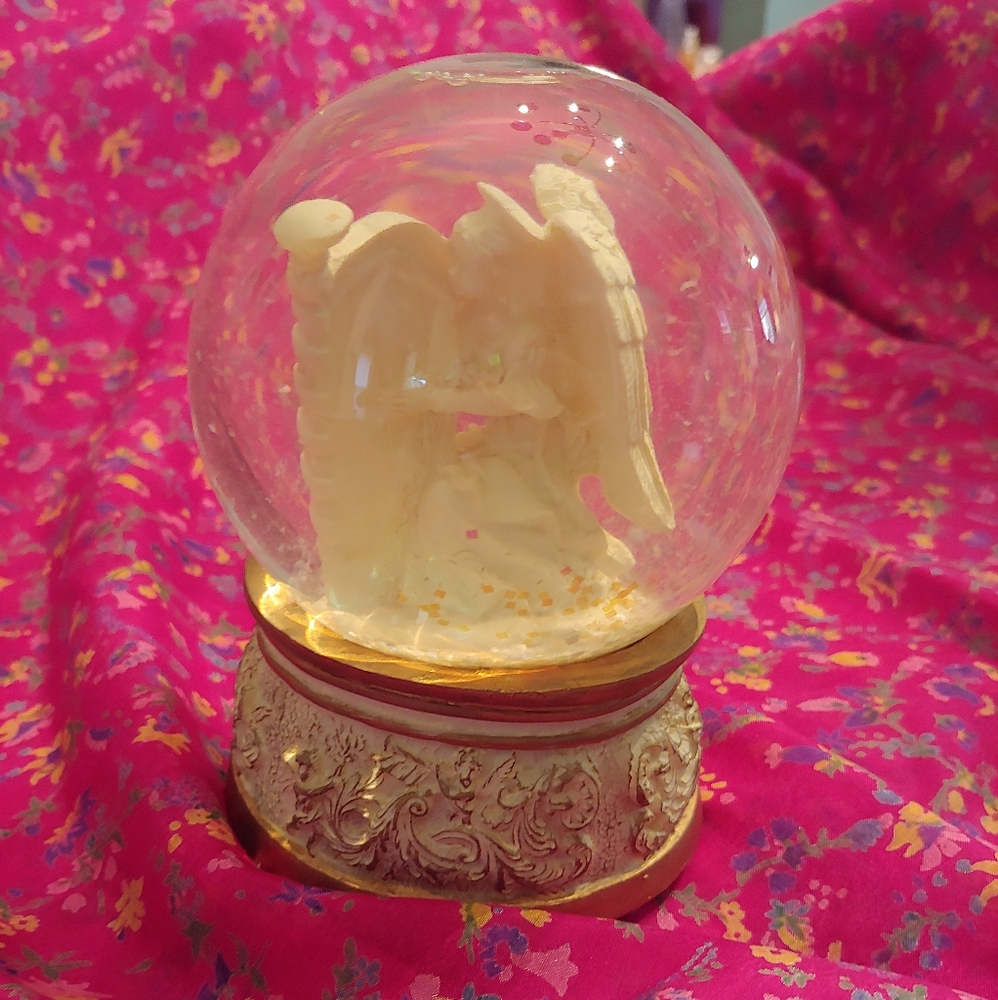 Angel water globe music box